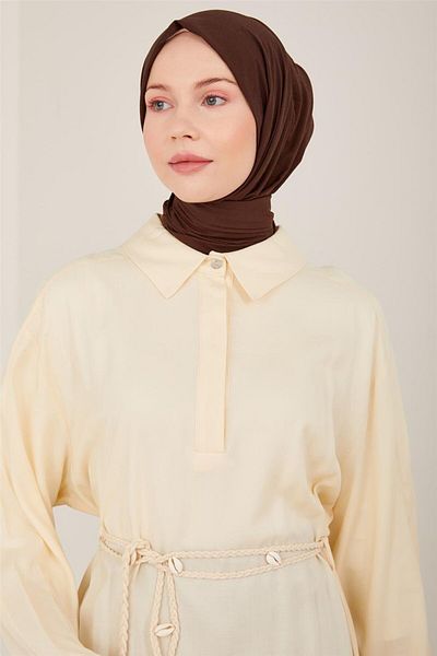 Armine Seashell Detailed Tunic Dress - Moonstone 23Y4504