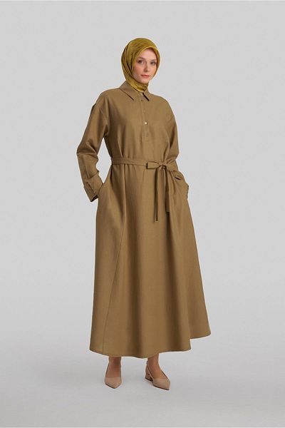 Armine Rochie de in cu manșetă groasă 24y9830 Olive
