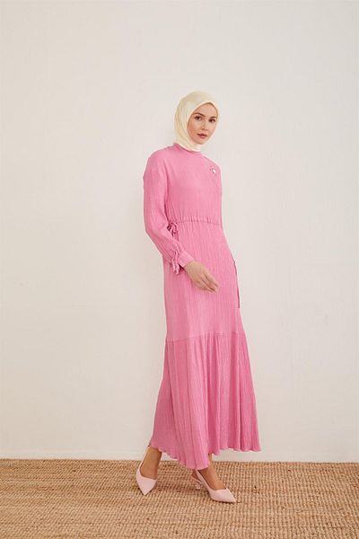 Armine Φόρεμα με ρυθμιζόμενη μέση Candy Pink - 23y9659