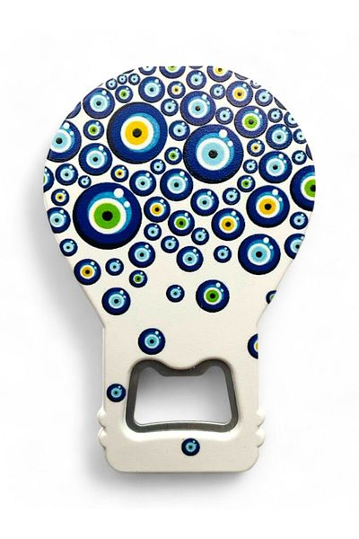 GALATA GIFT Bottle Opener Magnet Balloon Shape Evil Eye Beaded Soda Gas Opener Decorative Fridge Magnet