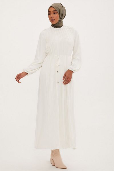 Armine Ecru Dress - Model 22K9435