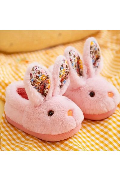 GlassySKY Cute Rabbit House παπούτσια για κορίτσια, άνετη μαλακή σόλα που δεν γλιστράει, εσωτερικού χώρου, φθινόπωρο και χειμώνα