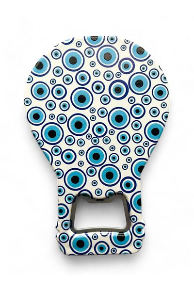GALATA GIFT Bottle Opener Magnet Balloon Shape Evil Eye Beaded Soda Gas Opener Decorative Fridge Magnet