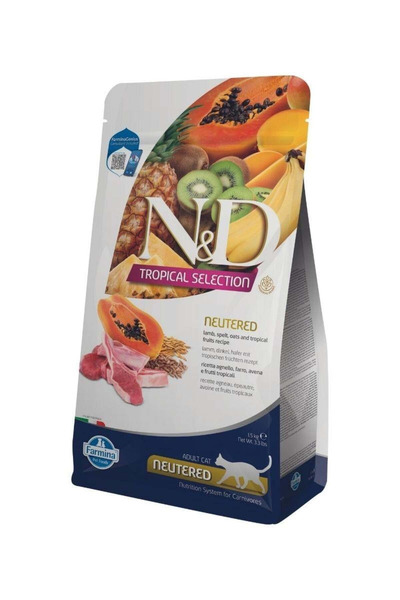 N&D ND Tropikal-Selection Kuzu İçerikli Neutered Kısır Adult Cat Food Yetişki...