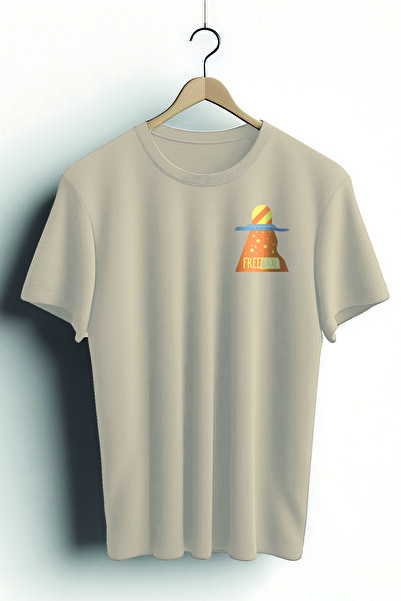 Zestia Tricou unisex, cu imprimeu Free Taxi, croială normală, 100% bumbac, tr...