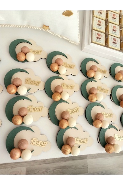 ARMAGAN BEBEK NİKAH ŞEKERİ Bebek Kapı Süsü ,Takı Yastığı,20 magnet,cikolata