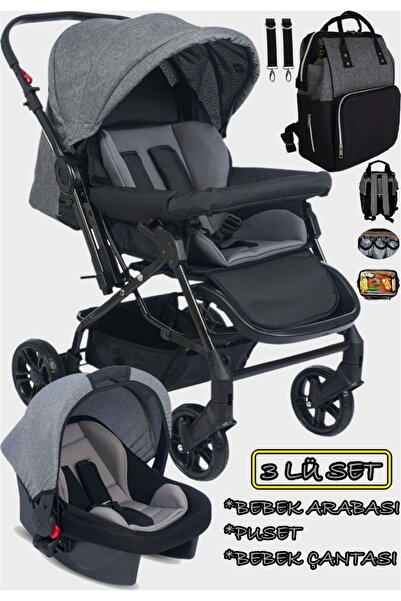 Mimma Baby Çift Yönlü Bebek Taşıma Puseti Ve Bebek Arabası Çeyiz Seti Ayak Örtüsü Hediyeli