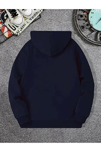 caddekombin Двойна беда Печатана 2-слойна суитшърт с качулка, подплатена с шерпа и джобове