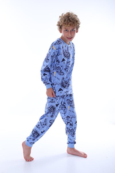 Little Pumpkin Avengers Baskili Erkek Cocuk Pi?jama Takimi