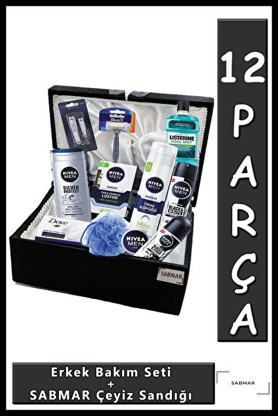 NIVEA Damat Nişan Bohça Seti Erkek Bakım Seti Erkek Bohçası Sabmar Damat Çeyi...