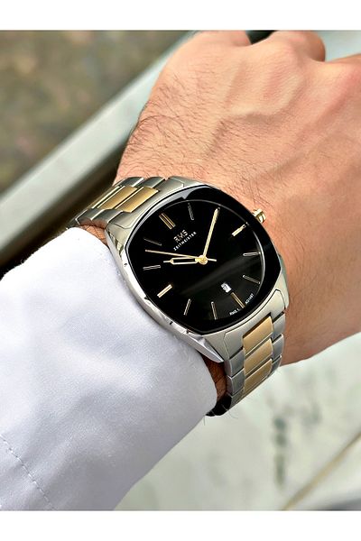 Romanson Custom Design Cornered Dial Steel Band Steel Case Men's Wrist Watch 1487.06