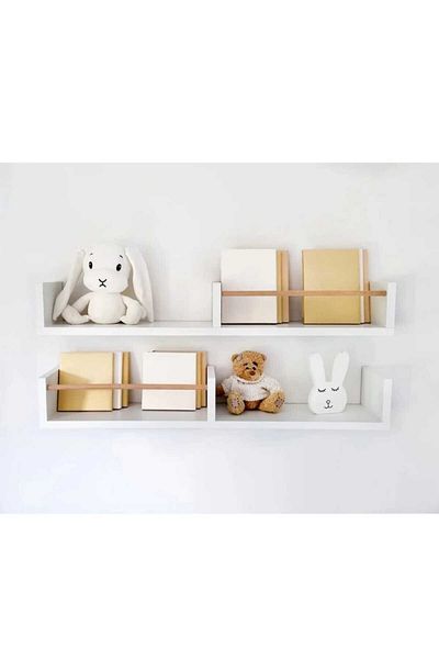 EGN WOODS 20+20 40 cm X2 Pcs Children's Room Montessori Bookshelf, Bathroom Organizer Shelf, Spice Rack