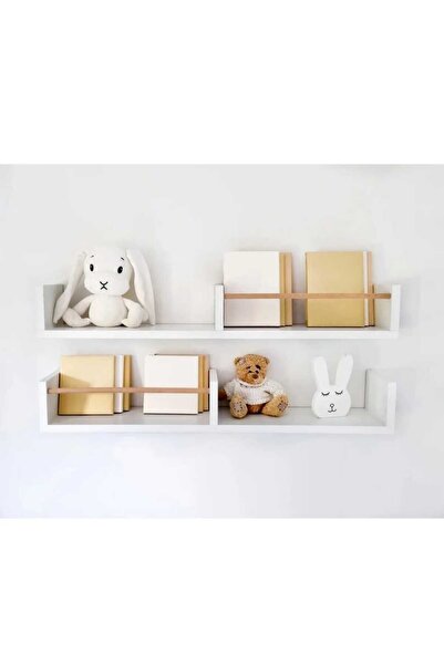 EGN WOODS 40+40 80 cm X2 Pcs Children's Room Montessori Bookshelf, Bathroom Organizer Shelf, Spice Rack