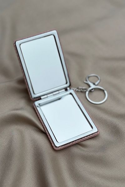 yucelique Premium Handmade Teddy Bear Mirror - Keychain and Bag Ornament (8 cm X 6 cm)