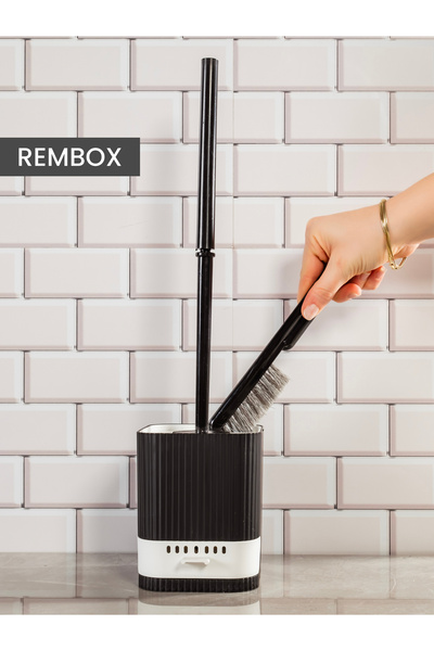 Rembox Su Akıtmayan Yapışkanlı Banyo Lavabo Wc Temizleme Fırçası - 2'li Tuval...