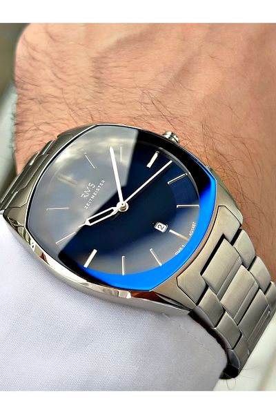 Romanson Custom Design Cornered Dial Steel Band Steel Case Men's Wrist Watch 1487.02
