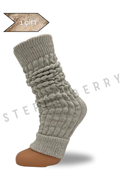 STEPPE BERRY Women's Stone Color Leggings Socks