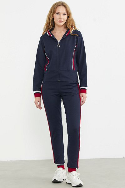 Sementa Πολύχρωμο Σετ Φόρμα Jogger με λεπτομέρεια Piping - Navy Blue