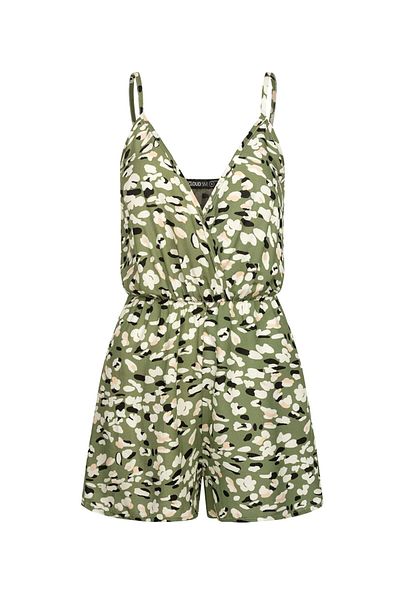 Cloud5ive Viskose Jumpsuit Mit Animal Print Und Wickeloptik