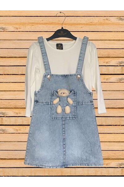 HAYALİM Kız Çocuk Ayıcıklı Salopet Elbise