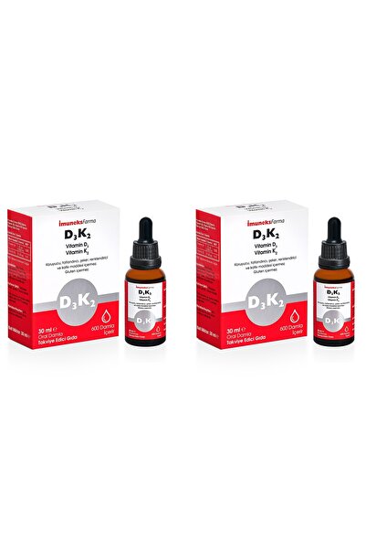 Imuneks Farma D3K2 Damla Vitamin D3, Vitamin K2 içeren Takviye Edici Gıda 30 ...