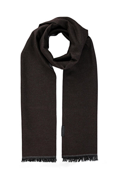 Hatemoğlu Brown Double Sided Scarf