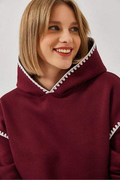 Bianco Lucci Dámska čipkovaná mikina s kapucňou 60601028
