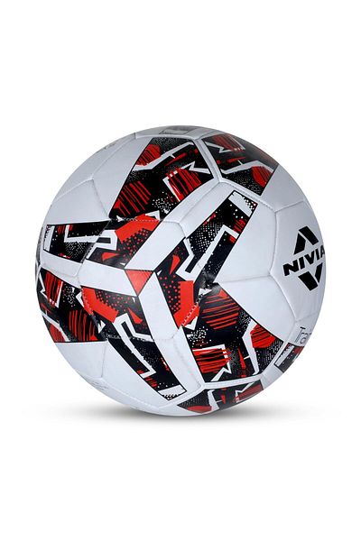 Nivia Trainer Football | White | Size 4 | Machine Stitched | 32 Panel | Hobby Ball