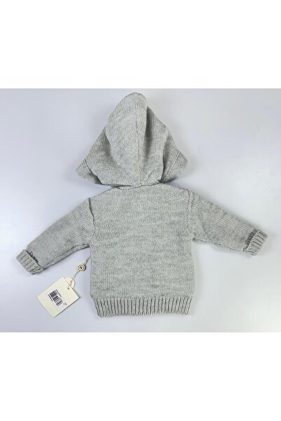 Nipperland Baby Boy Cardigan - Nipperland Double Button, Natural Knit, Natural Stone Color, 100% Cotton Lining