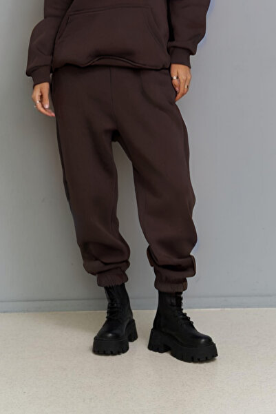 YAKAMEL Γυναικείο χειμερινό αθλητικό παντελόνι jogger με ελαστικό τελείωμα κα...