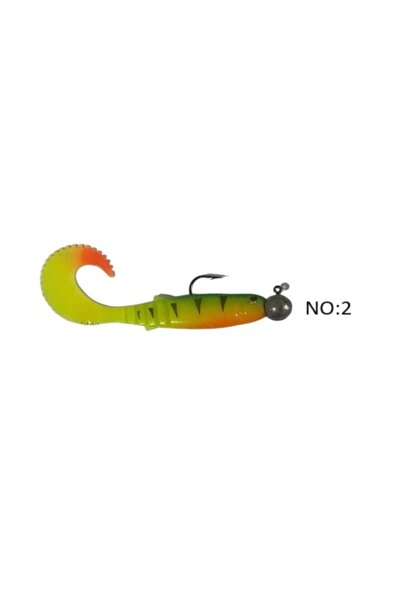 CAPTAIN Hazır Zokalı Orak Kuyruk Silikon Yem 10cm No:2
