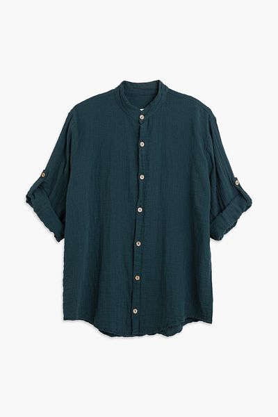 hateko × Cămașă de muselină verde petrol, 100% bumbac Summer People
