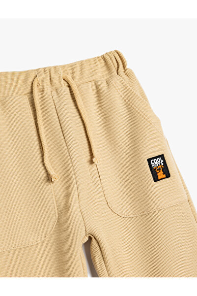 Koton Памучен спортен панталон за джогинг - връзка на талията