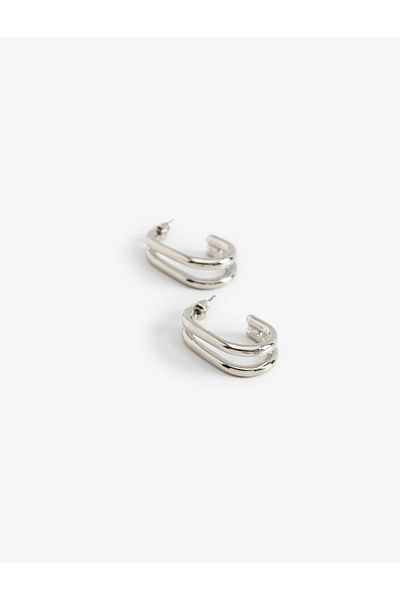 Koton Two Rows Oval Hoop Earrings