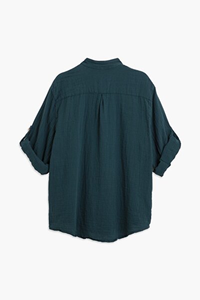 hateko × Cămașă de muselină verde petrol, 100% bumbac Summer People