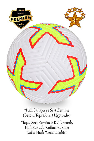 summitsport Orijinal Futbol Topu 3'Lü Set Dikişli Futbol Topu Sert Zemin Halı Saha Çim Saha Futbol Topu