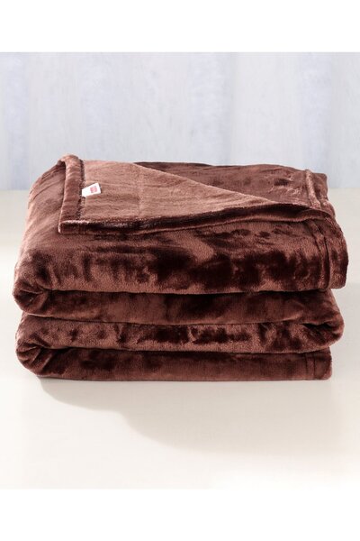Babyhug All Seasons Plush Baby Blanket - Soft and Skin Friendly, 140x110cm, 0 Months+, Brown