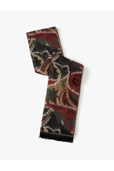 Koton Eșarfă lungă cu ciucuri cu model etnic