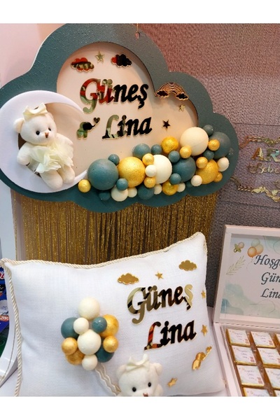 ARMAGAN BEBEK NİKAH ŞEKERİ Bebek Kapı Süsü,takı Yastığı,20 Magnet,cikolata
