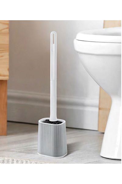 JASPER Boxup Ft-407 White Antibacterial Silicone Toilet Brush Set