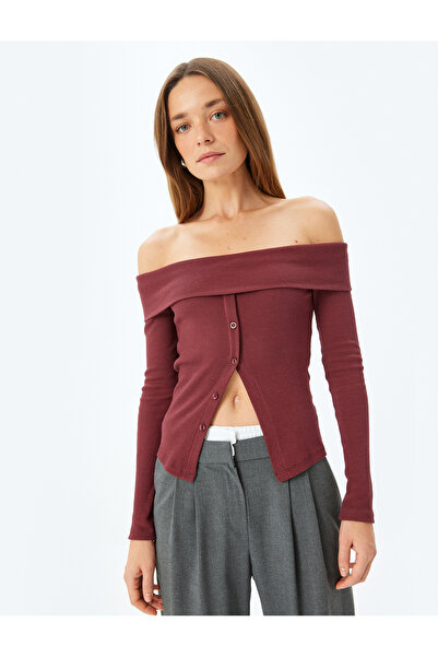 Koton Cardigan s dlouhým rukávem na rameno