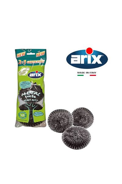 ARIX Metal Heavy Duty  Recycled Stainless Steel Wire Sponge - 2+1