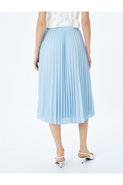 Koton Astarlı Standart Bel Midi Boy Pileli Etek