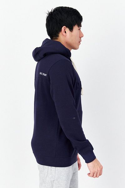 Duck and Cover Men Sportswear Fit Embossed Print Outdoor Fleece Sweatshirts, Navy
