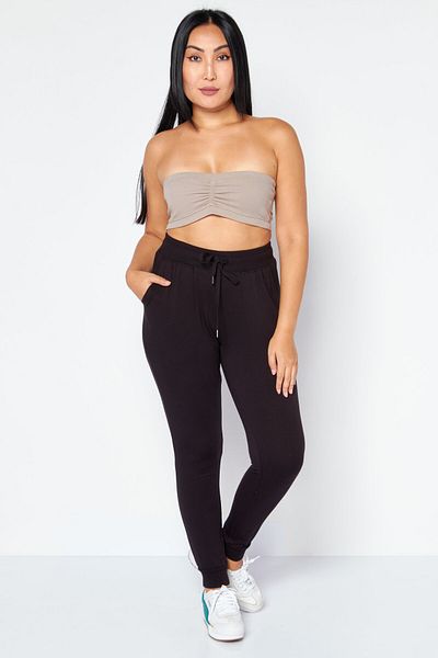 Felina Women Regular Fit Plain Sweatpants, Black