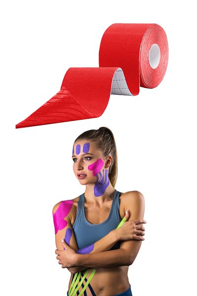 BLACK DEER Banda pentru durere Kinesio Dureri articulare a gâtului Benzi pentru durere sportivă 5cm X 5m Ortholand