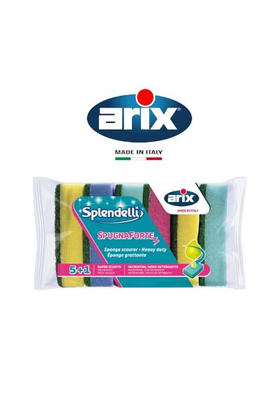 ARIX Sponge  Abrasive, Heavy-Duty Scourer  5PCS