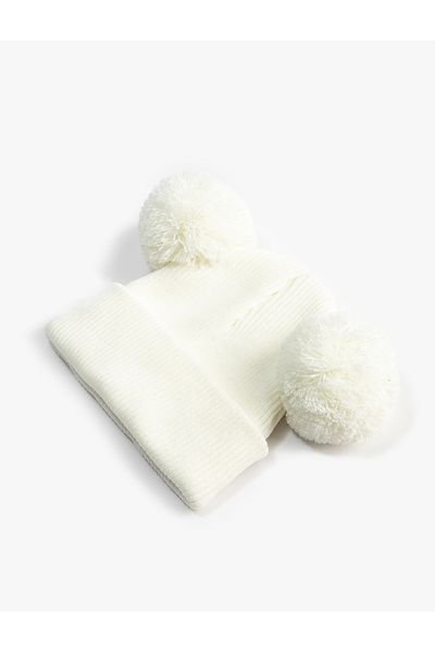 Koton Knitwear Pompom Beret