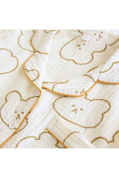 PEMBİŞ HOMEWEAR Σετ πιτζάμες με γιακά με γιακά Bürümcük