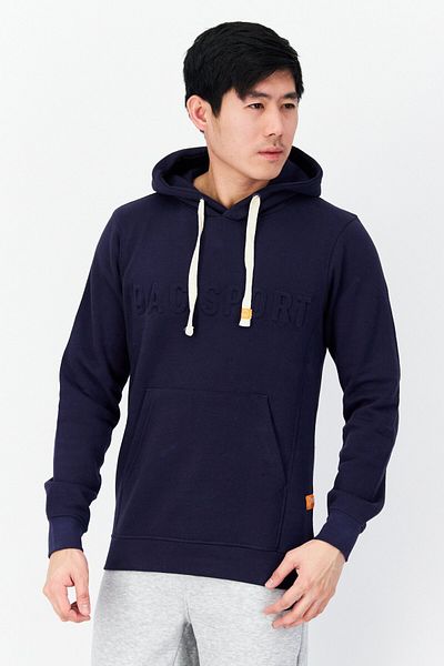 Duck and Cover Men Sportswear Fit Embossed Print Outdoor Fleece Sweatshirts, Navy